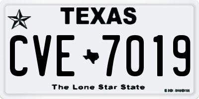 TX license plate CVE7019