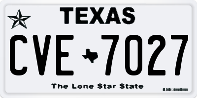 TX license plate CVE7027