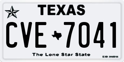TX license plate CVE7041