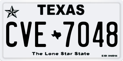 TX license plate CVE7048