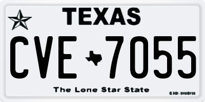 TX license plate CVE7055