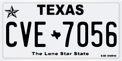 TX license plate CVE7056
