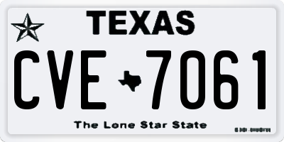 TX license plate CVE7061