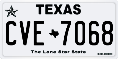 TX license plate CVE7068