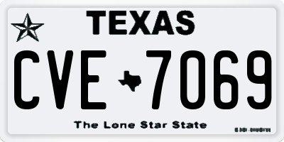 TX license plate CVE7069