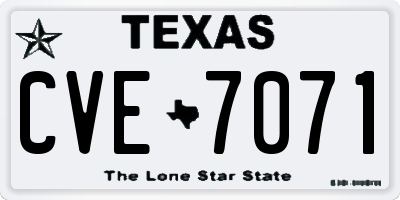 TX license plate CVE7071