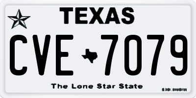 TX license plate CVE7079