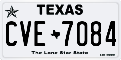 TX license plate CVE7084