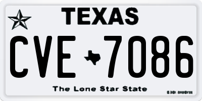 TX license plate CVE7086
