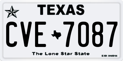 TX license plate CVE7087
