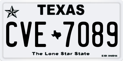 TX license plate CVE7089