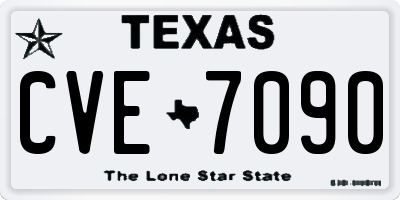 TX license plate CVE7090