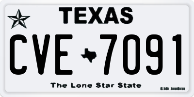 TX license plate CVE7091