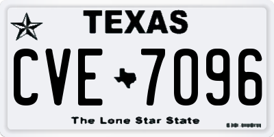 TX license plate CVE7096