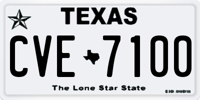 TX license plate CVE7100