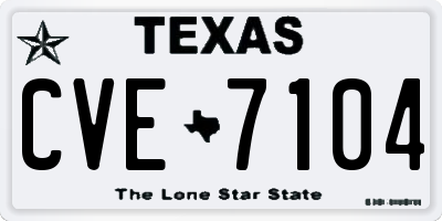 TX license plate CVE7104