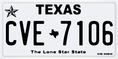 TX license plate CVE7106
