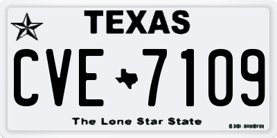 TX license plate CVE7109
