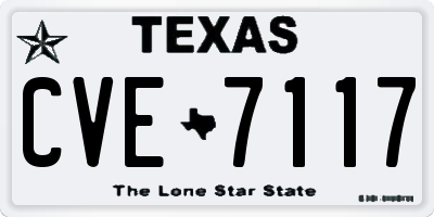 TX license plate CVE7117