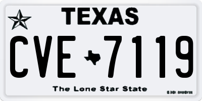 TX license plate CVE7119