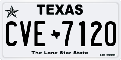 TX license plate CVE7120