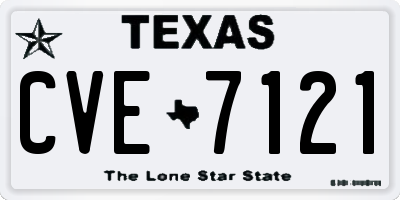 TX license plate CVE7121