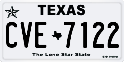 TX license plate CVE7122