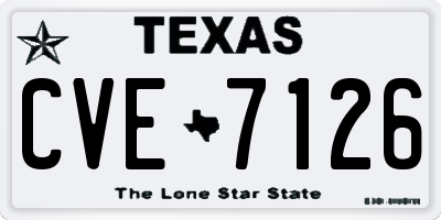 TX license plate CVE7126