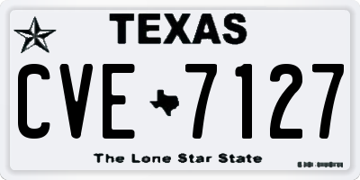 TX license plate CVE7127