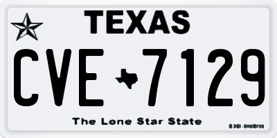 TX license plate CVE7129