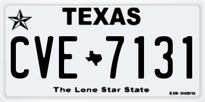 TX license plate CVE7131