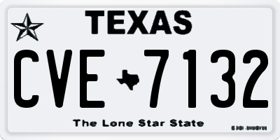 TX license plate CVE7132