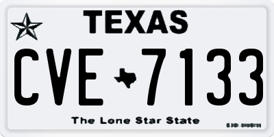 TX license plate CVE7133