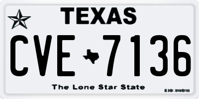 TX license plate CVE7136
