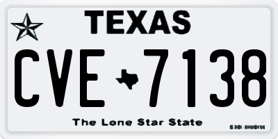 TX license plate CVE7138