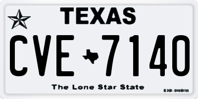 TX license plate CVE7140