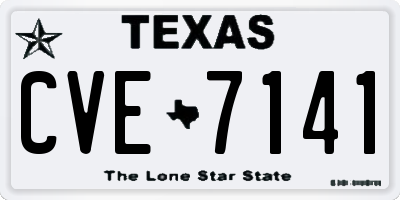 TX license plate CVE7141