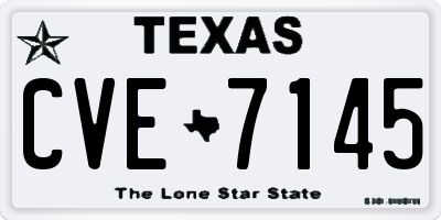 TX license plate CVE7145