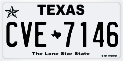 TX license plate CVE7146