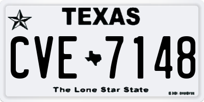 TX license plate CVE7148