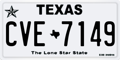 TX license plate CVE7149