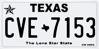 TX license plate CVE7153