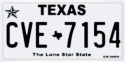 TX license plate CVE7154