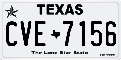 TX license plate CVE7156