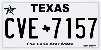 TX license plate CVE7157
