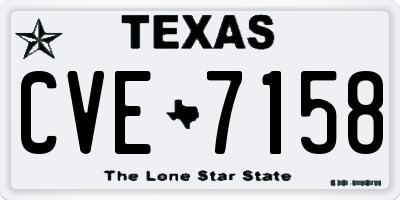 TX license plate CVE7158