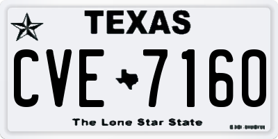 TX license plate CVE7160