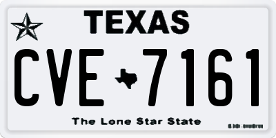 TX license plate CVE7161