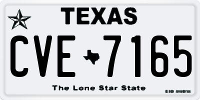 TX license plate CVE7165