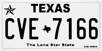 TX license plate CVE7166